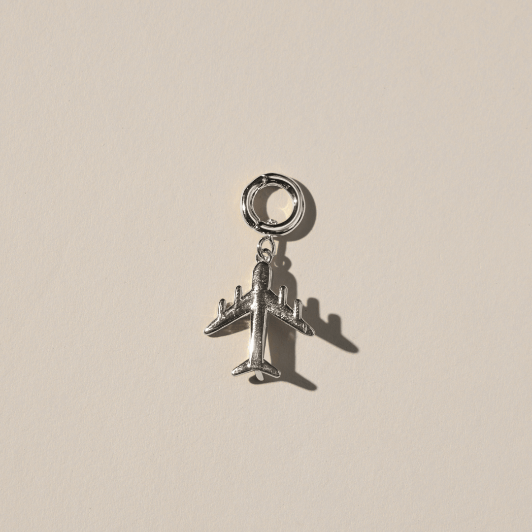Silver Airplane Charm