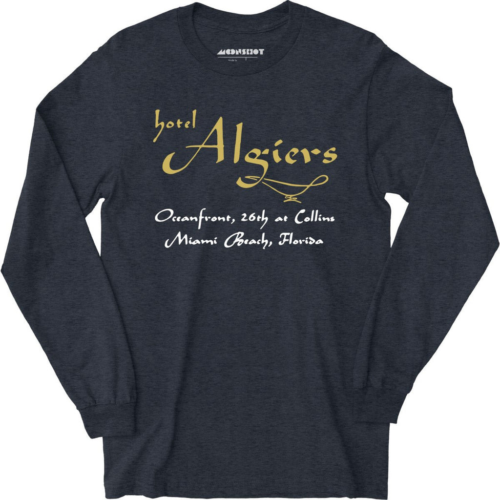 Algiers Hotel - Miami Beach, FL - Vintage Hotel - Long Sleeve