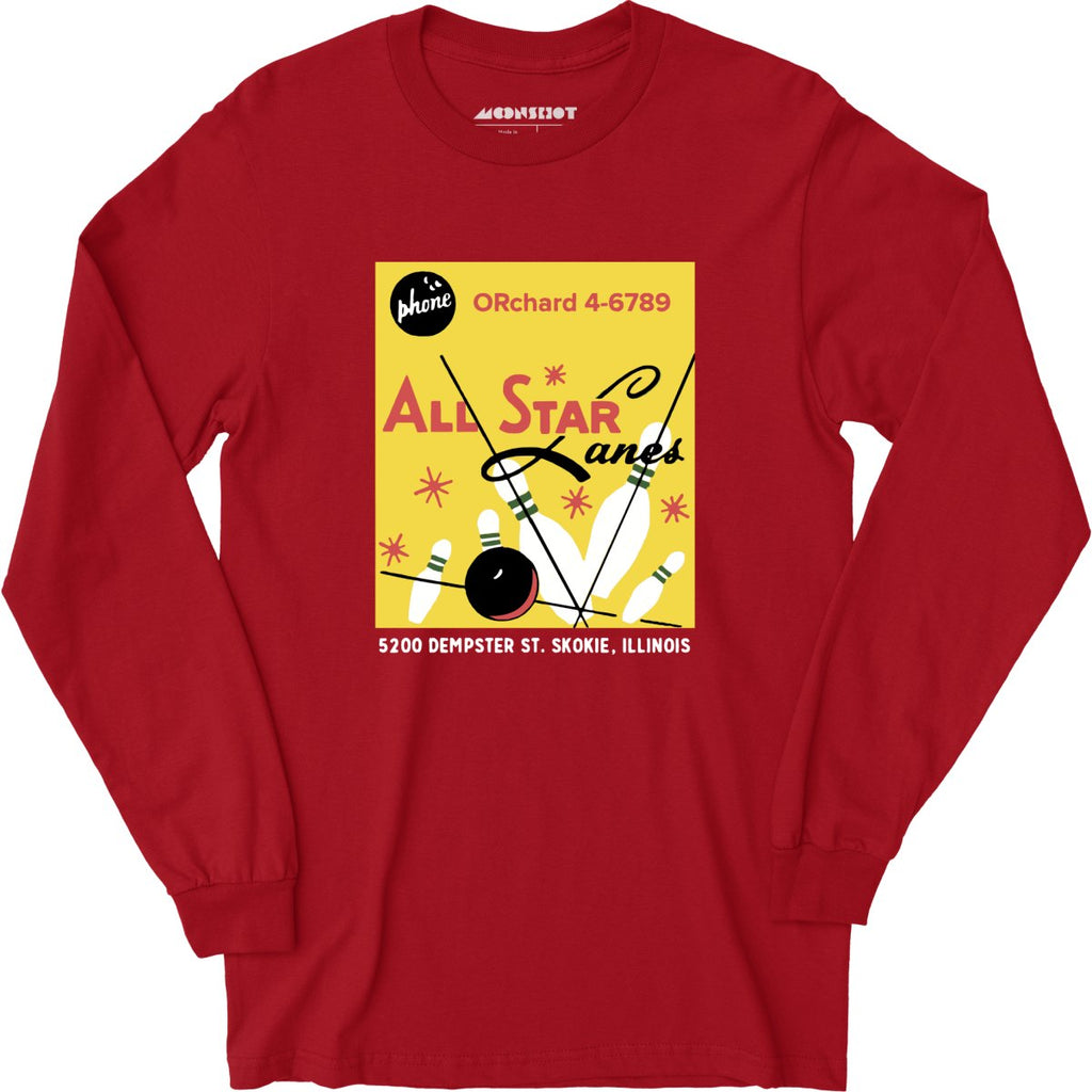 All Star Lanes v2 - St. Skokie, IL - Vintage Bowling Alley - Long Sleeve