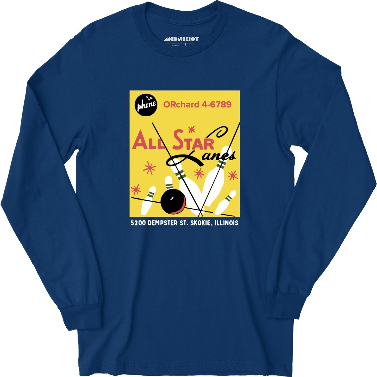 All Star Lanes v2 - St. Skokie, IL - Vintage Bowling Alley - Long Sleeve