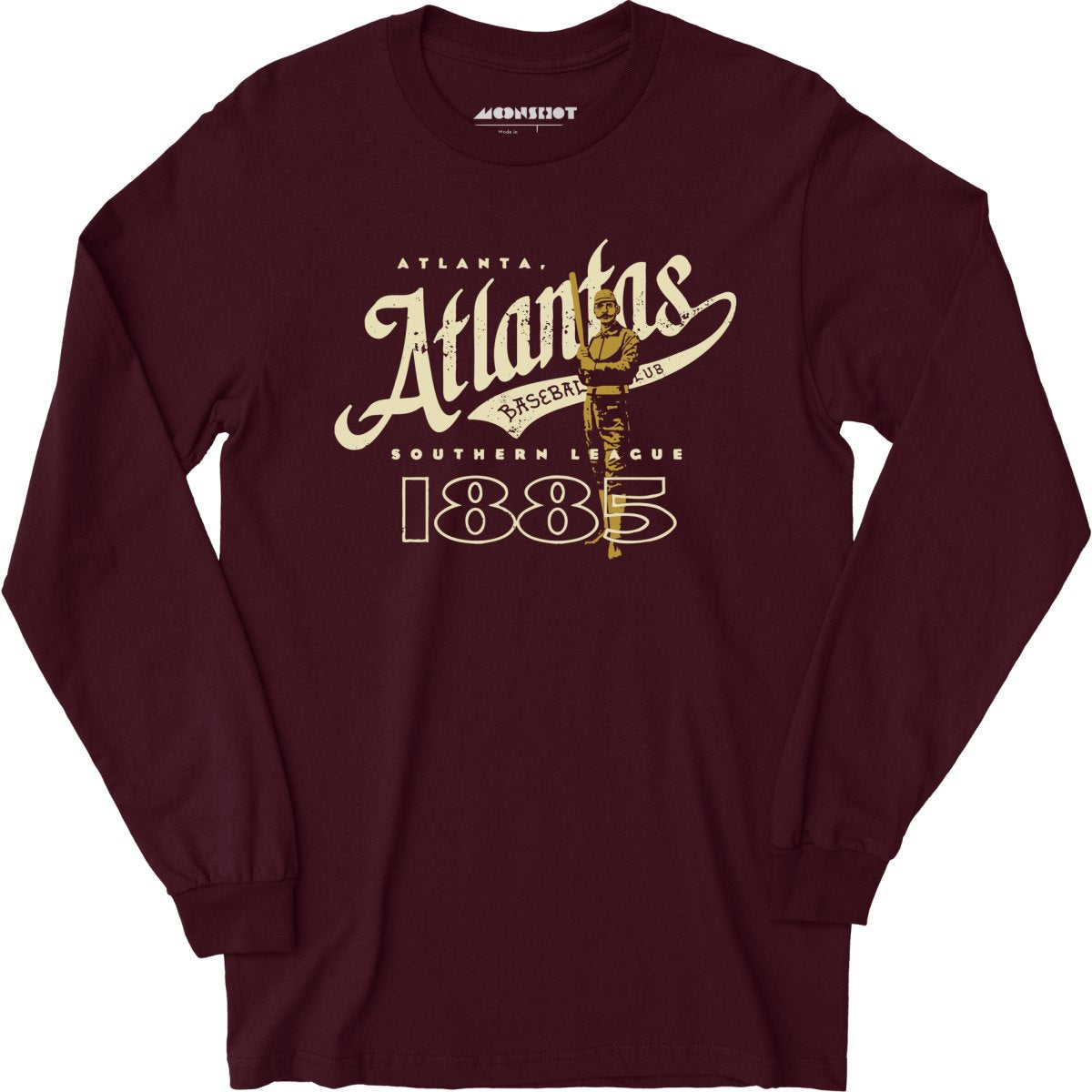 Atlanta Atlantas - Georgia - Vintage Defunct Baseball Teams - Long Sleeve