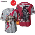 Atlanta Falcons Baseball Jersey Shirt Skull Custom Name, Gift For Men Women - Aopprinter