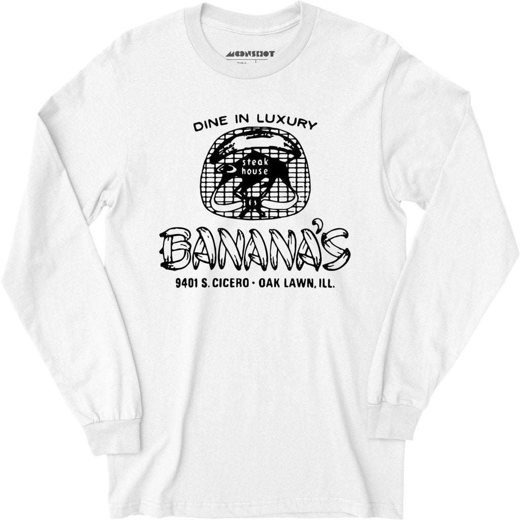 Banana's Steak House v2 - Oak Lawn, IL - Vintage Restaurant - Long Sleeve
