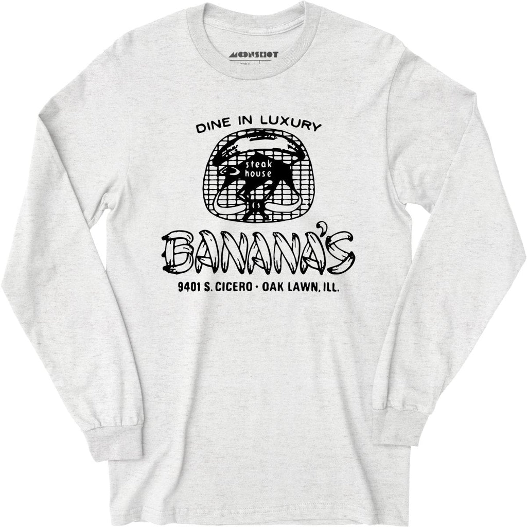 Banana's Steak House v2 - Oak Lawn, IL - Vintage Restaurant - Long Sleeve