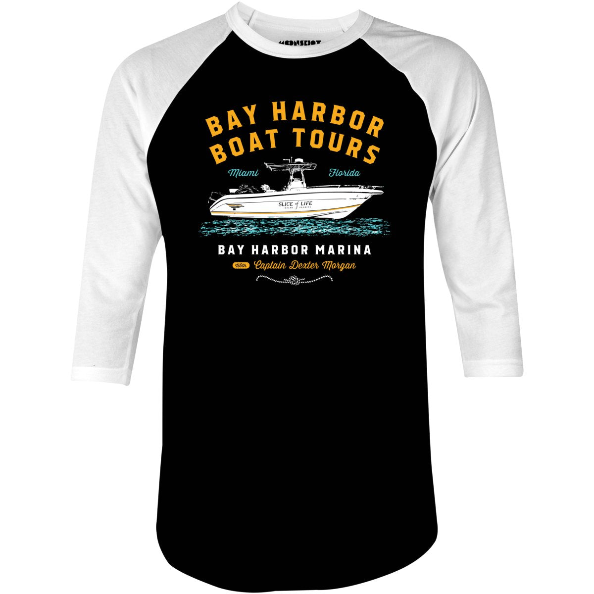 Bay Harbor Boat Tours - 3/4 Sleeve Raglan
