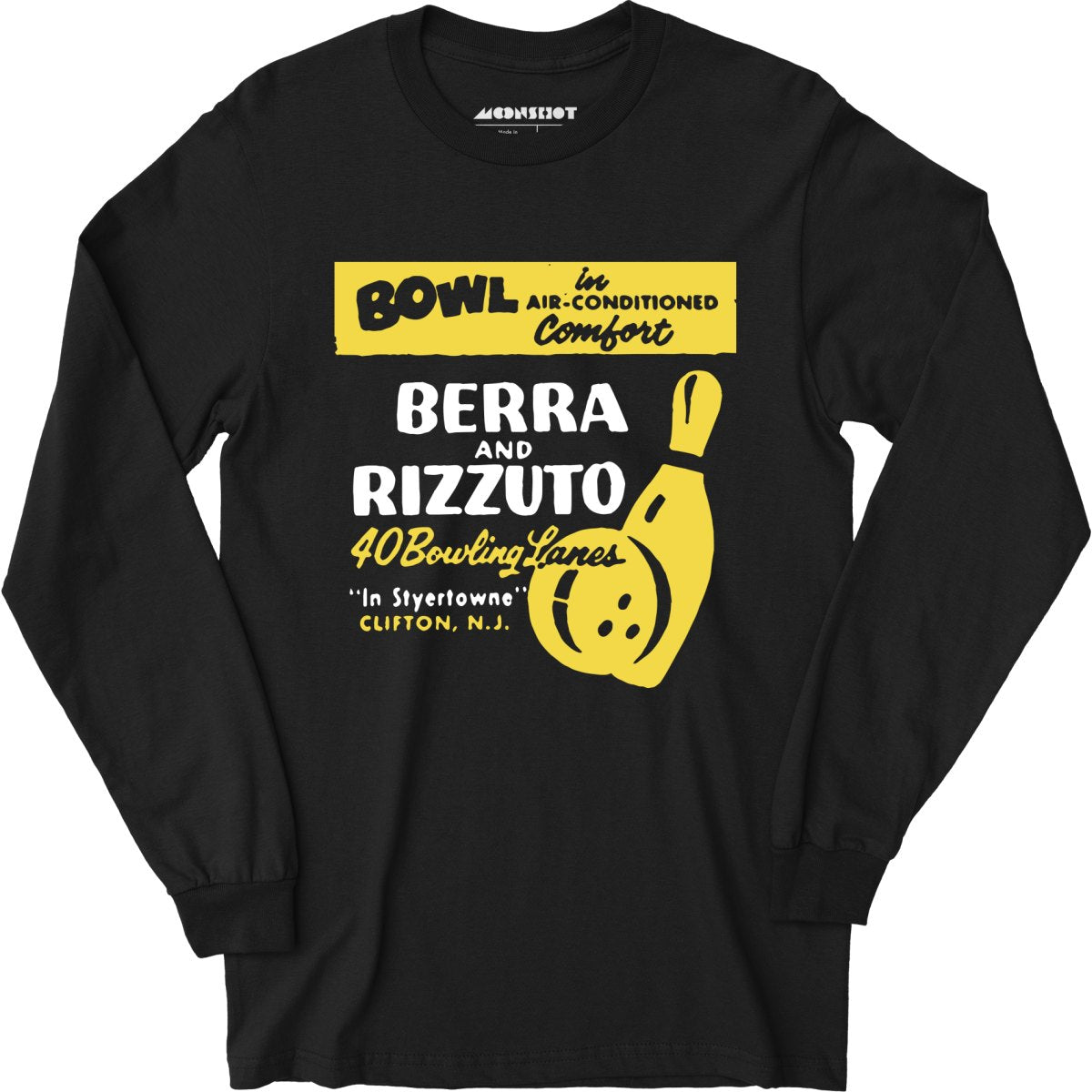 Berra and Rizzuto - Clifton, NJ - Vintage Bowling Alley - Long Sleeve