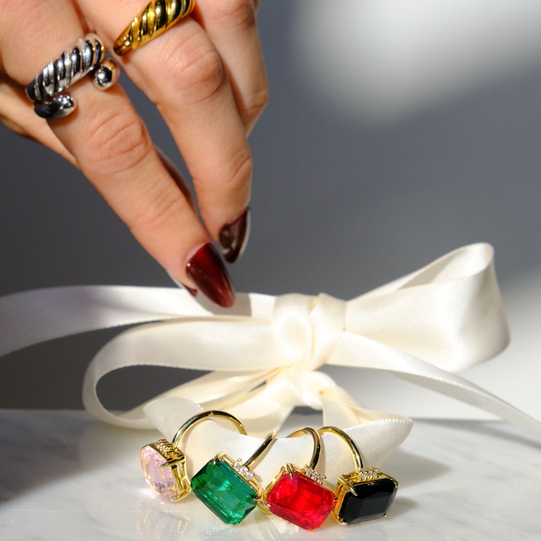 Green Marie Statement Ring