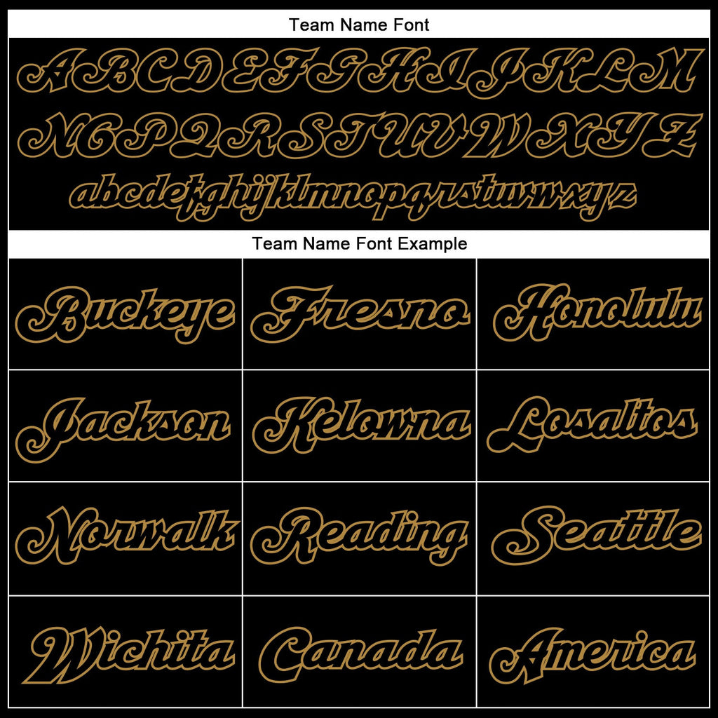 Custom Black Black-Old Gold Mesh Authentic Throwback Football Jersey