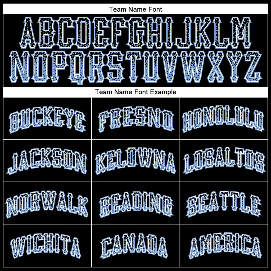 Custom Black Light Blue-White Authentic Drift Fashion Baseball Jersey