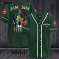 Bold and Patriotic: US Flag Black Skull Jameson Baseball Jersey - Shop Now! - Aopprinter