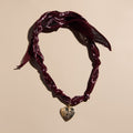 Burgundy Bandana Necklace