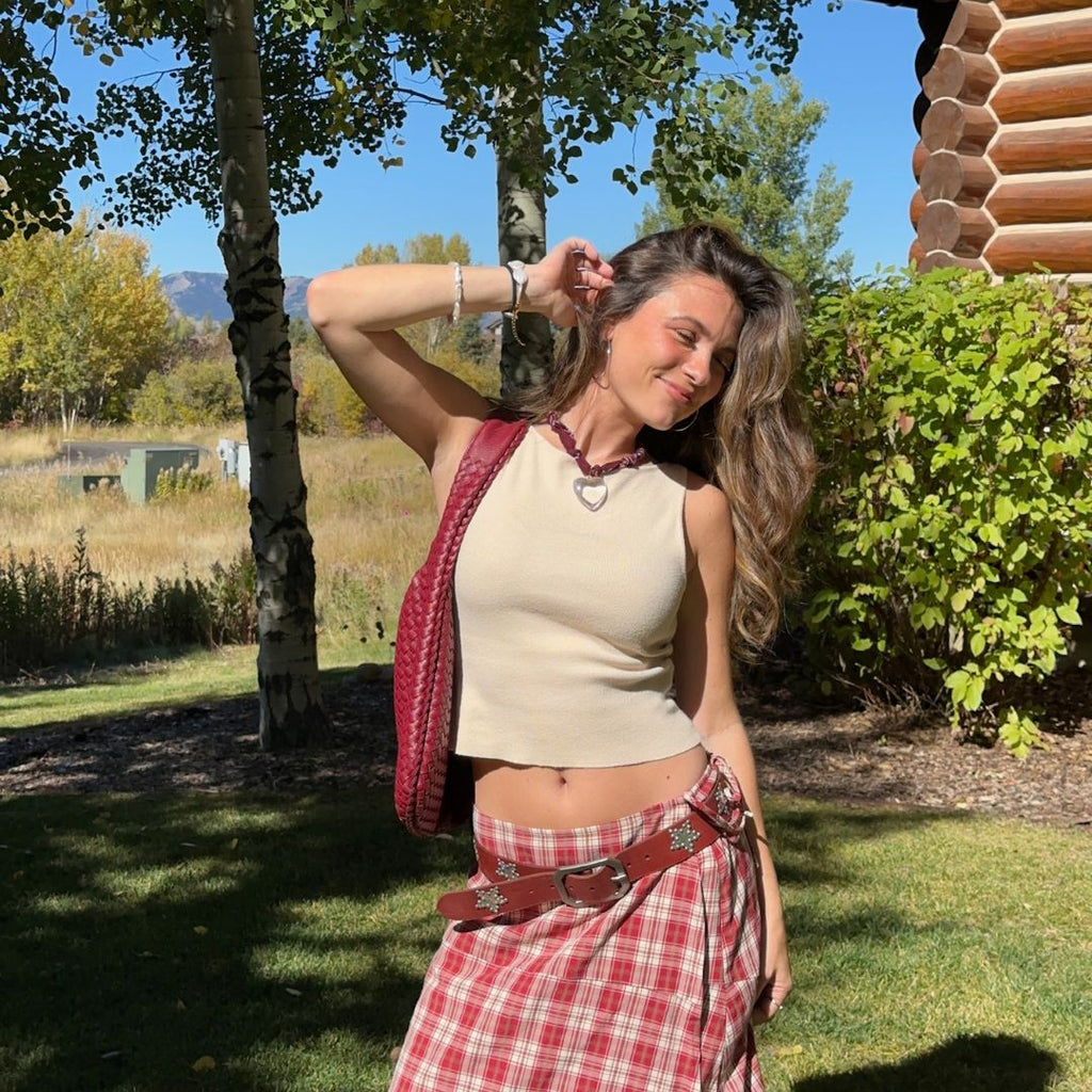 Burgundy Bandana Necklace