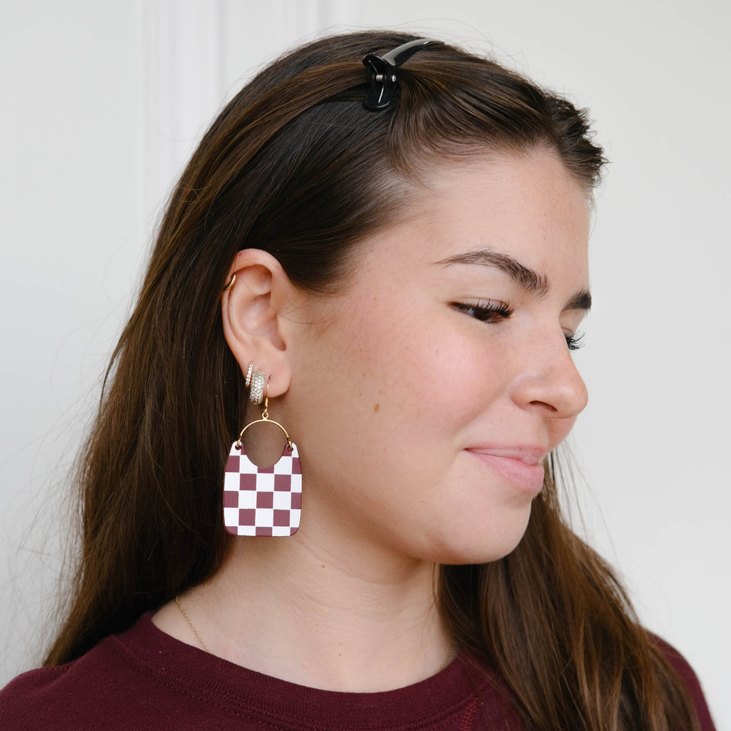 Burgundy Checkmate Charlies
