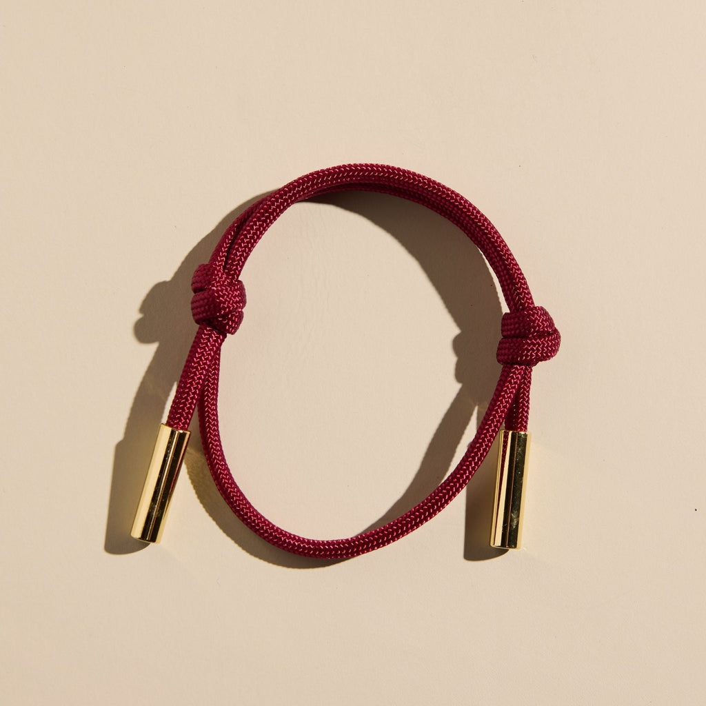 Burgundy Cord Bracelet