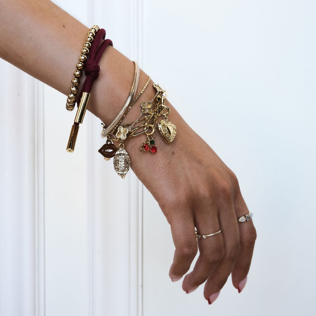 Burgundy Cord Bracelet