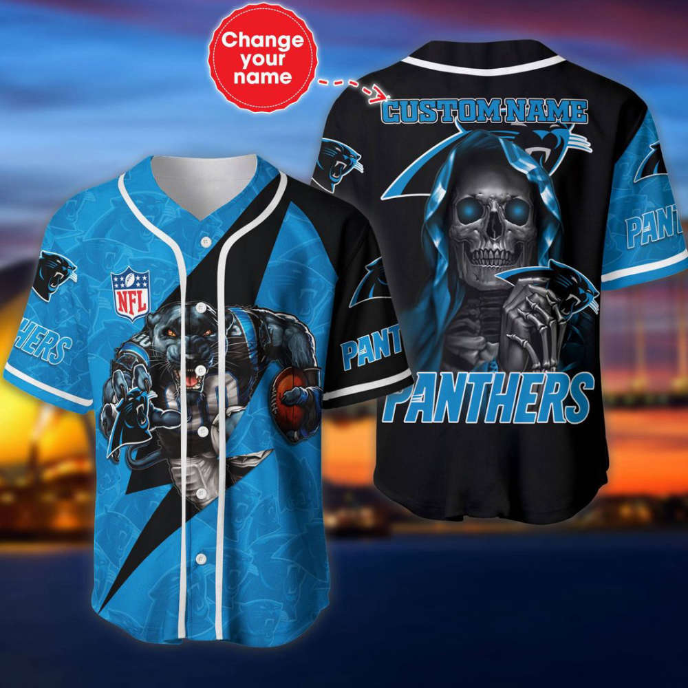 Carolina Panthers Personalized Baseball Jersey Fan Gifts - lylyprint.com