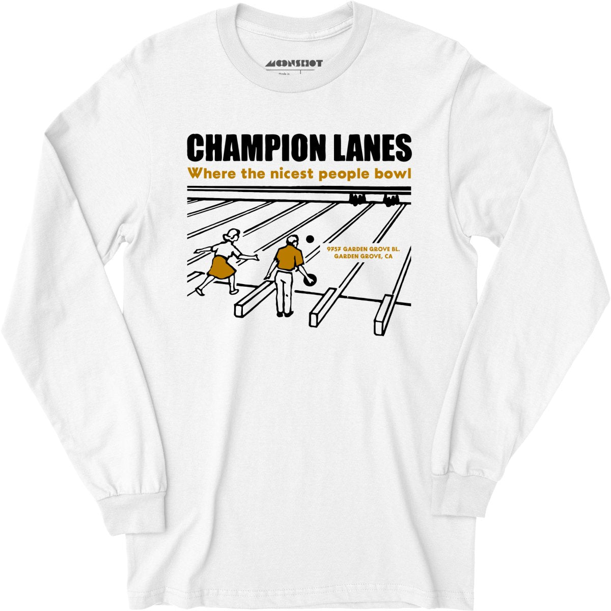 Champion Lanes - Garden Grove, CA - Vintage Bowling Alley - Long Sleeve