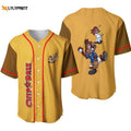 Chipmunks Chip 'n' Dale All Over Print Baseball Jersey - Gold Brown - lylyprint.com