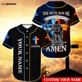 Colorful Jesus Amen Christian Baseball Jersey Custom Name Full Size S-5XL - Aopprinter