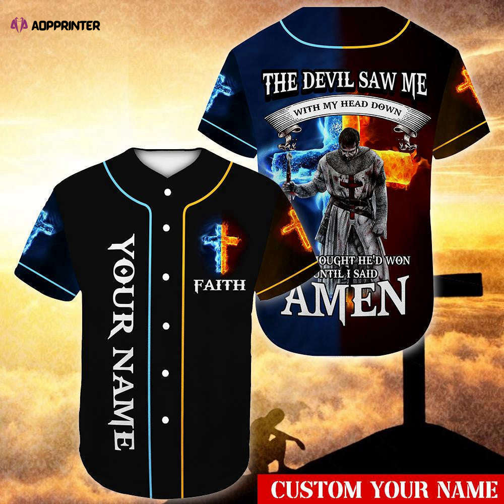 Colorful Jesus Amen Christian Baseball Jersey Custom Name Full Size S-5XL - Aopprinter