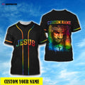 Colorful Jesus Baseball Jersey Custom Name Adult Unisex S-5XL Sizes - Aopprinter