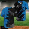 Crack Pattern Baseball Jersey: Natural Light Beer Metal Design - Aopprinter