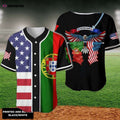 Custom America-Portugal Eagle Baseball Jersey: Personalized Sports Gear - Aopprinter
