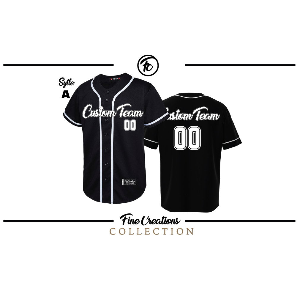 Custom Baseball Jersey, Black Baseball Jersey - lylyprint.com