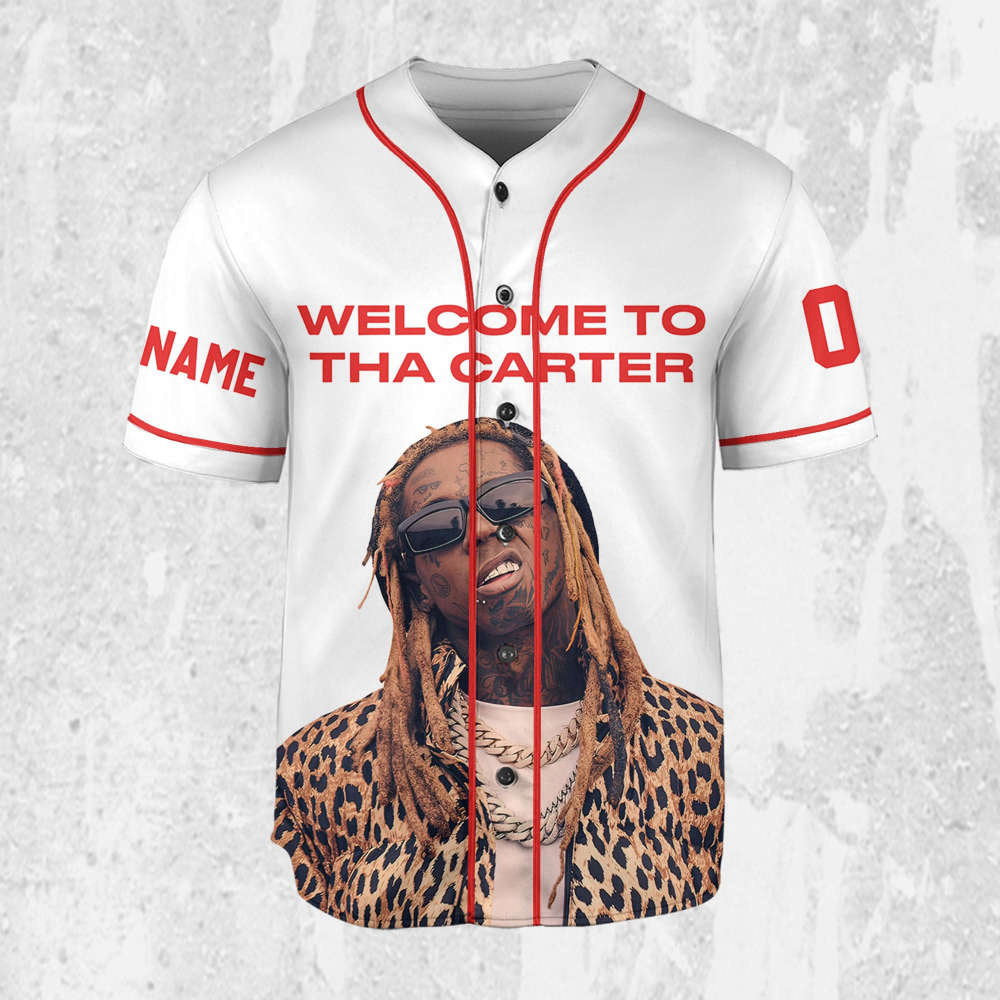 Custom Lil Wayne Welcome to Tha Carter White Jersey - Personalized Rap Shirt & Music Baseball Jersey - Aopprinter