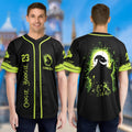 Custom Name And Number Funny Ghost Oogle Boogle Black Baseball Jersey