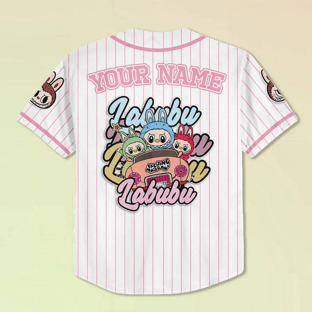Custom Name And Number Labubu Pink Baseball Jersey
