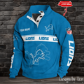Det roit Lio ns Sports Stand Collar Sweatshirts