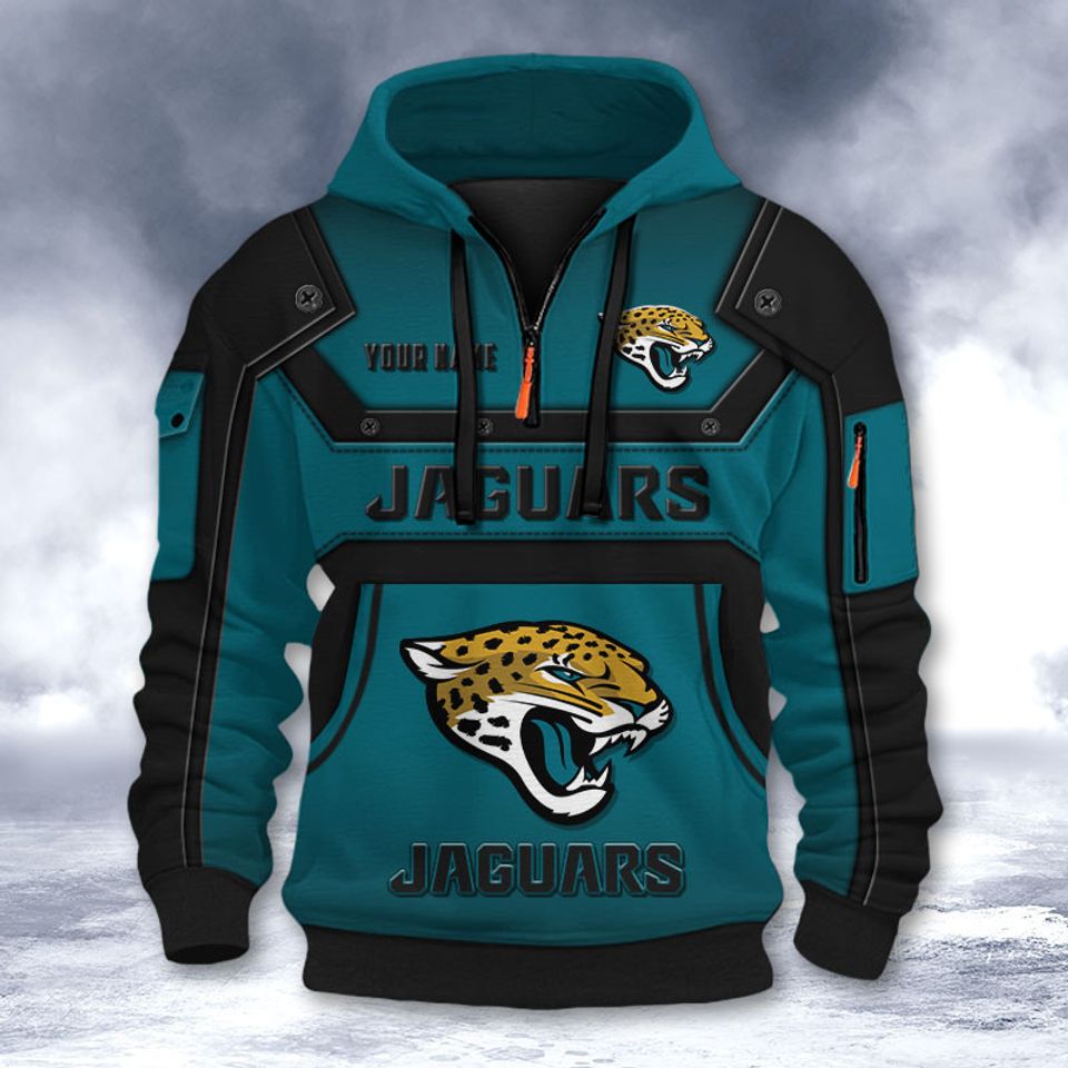 Personalized Jacksonville Jagars Custom Name 3D Half-zip Hoodie