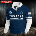 Dallas Cowboys Sports Stand Collar Sweatshirts