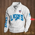 Detr oit Lio ns Stand Collar Sweatshirt