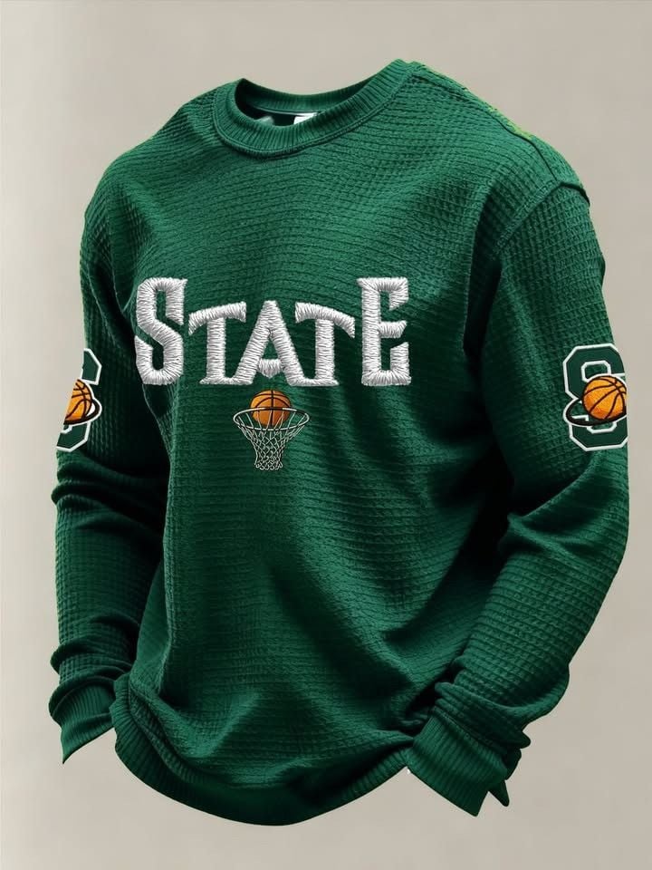 Michigan State Spartans Long Sleeve Shirt Game Day Clothes Basketball Apparel Gifts For Him
