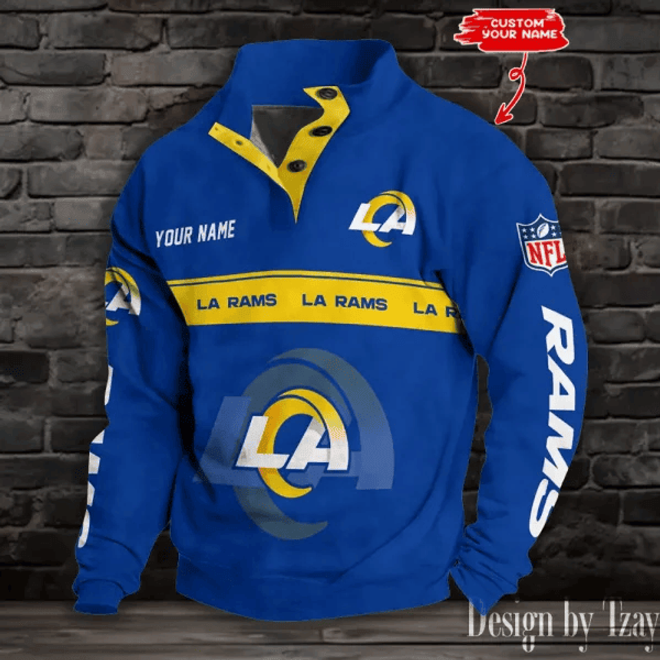 Los Angeles R ams Stand Collar Sweatshirts
