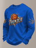 Oklahoma City Thunder Long Sleeve Shirt Basketball Lovers Apparel Gifts For OKC Thunder Fans