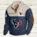 Hous ton Texa ns Corduroy Stand Collar Sweatshirts