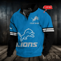 Detroit Lion s football Stand Collar Sweatshirts