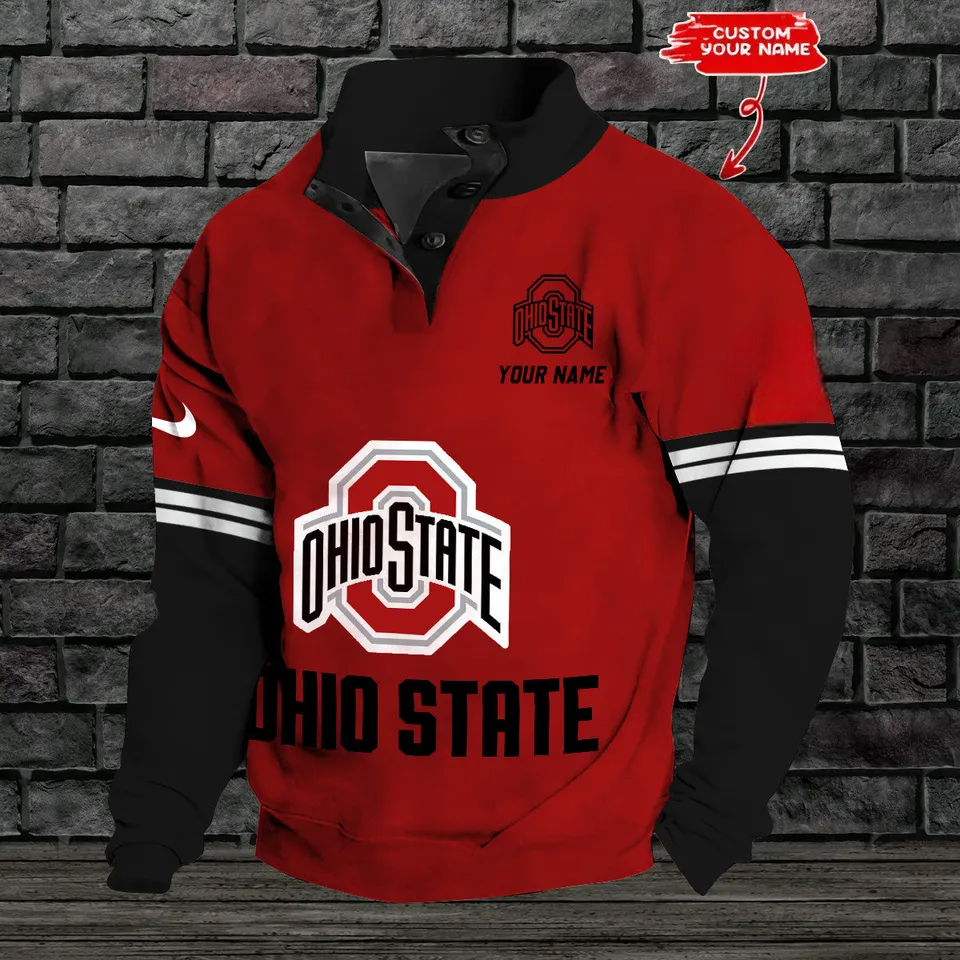 Ohio State Bucke yes Stand Collar Sweatshirts
