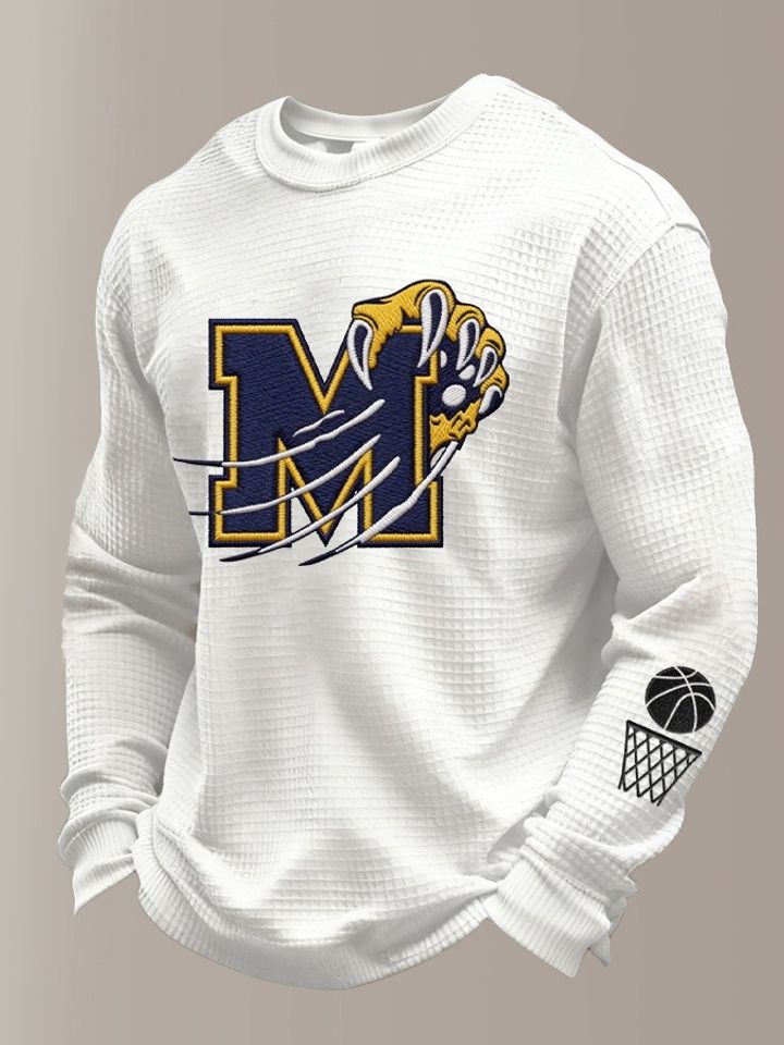 Michigan Wolverines Long Sleeve Shirt Basketball Apparel March Game Day Clothes