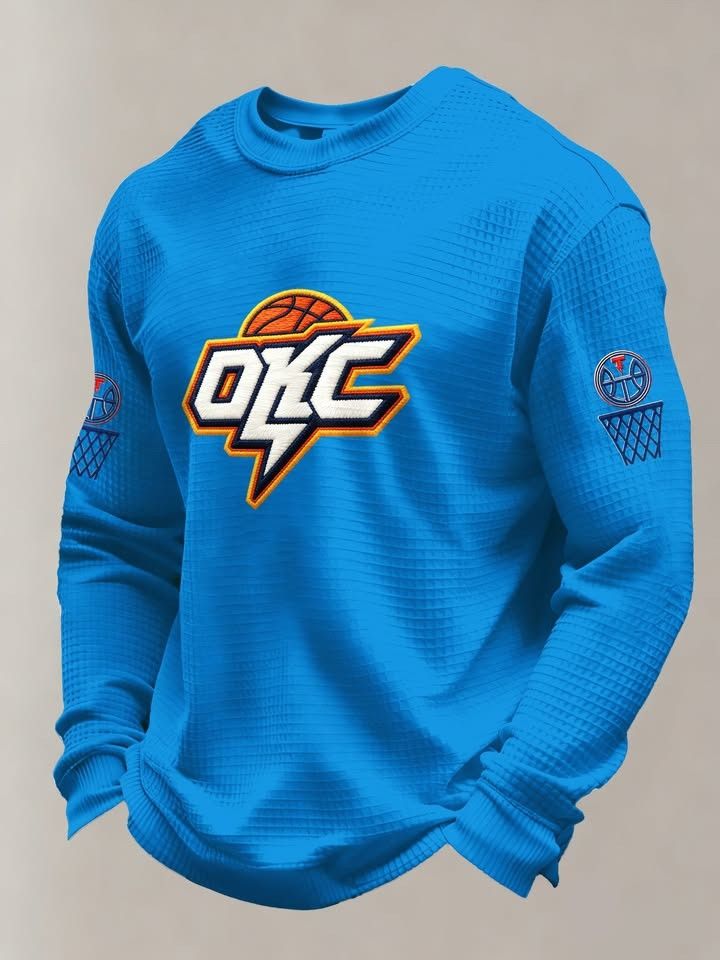 Oklahoma City Thunder Merch OKC Basketball Long Sleeve Shirt Basketball Fans Presents