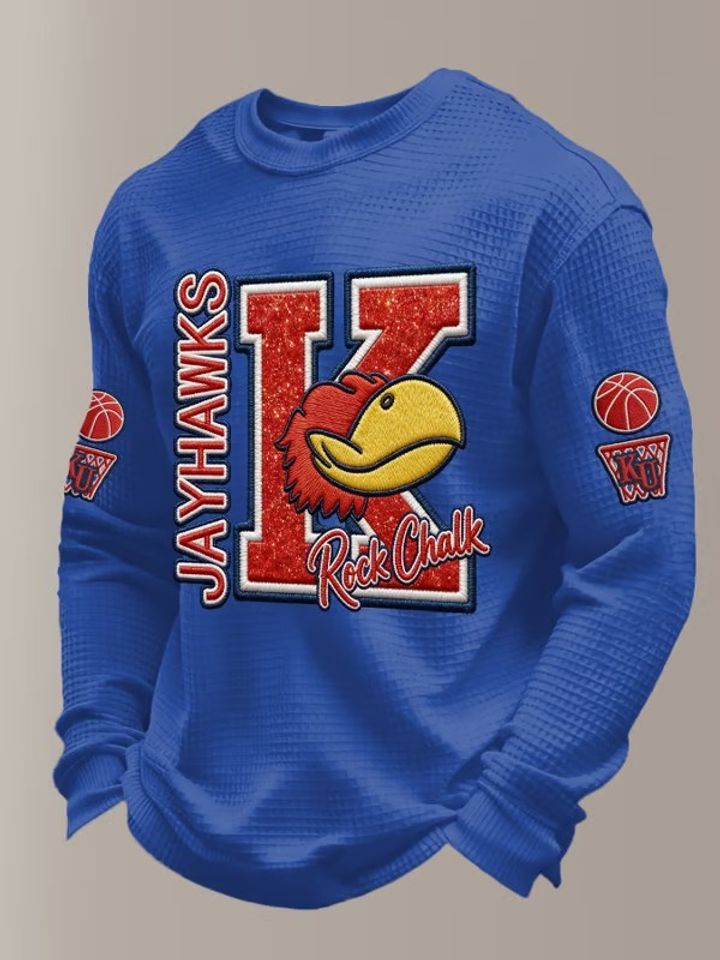 Kansas Jayhawks Basketball Long Sleeve Shirt March Madness Fans Apparel Basketball Gifts