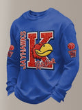 Kansas Jayhawks Basketball Long Sleeve Shirt March Madness Fans Apparel Basketball Gifts