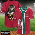 Custom Scary Michael Myers Pumpkin Baseball Jersey - Narragansett Personalized Halloween Apparel - Aopprinter