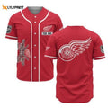 Detroit Red Wings Baseball Jersey Custom Name For Fans BJ0126 - lylyprint.com