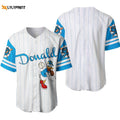 Donald Duck All Over Print Pinstripe Baseball Jersey - lylyprint.com