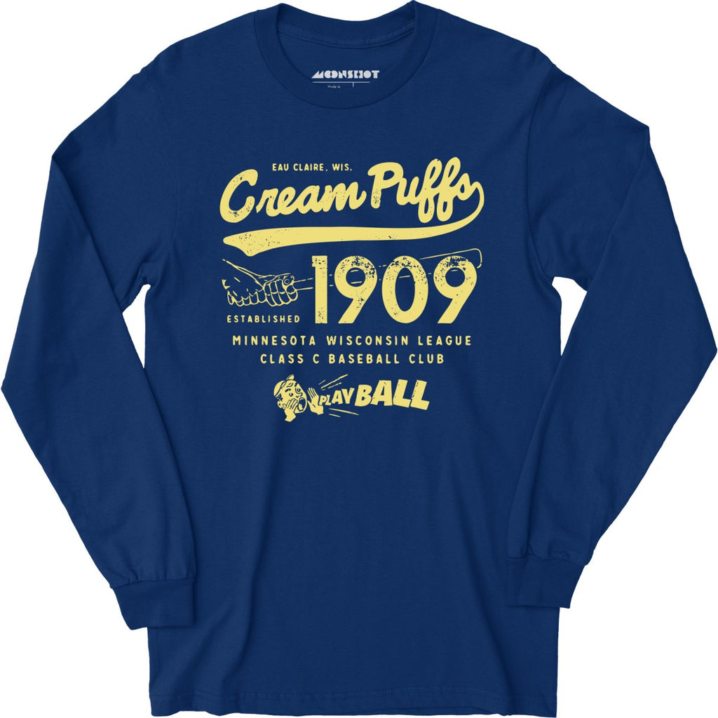 Eau Claire Cream Puffs - Wisconsin - Vintage Defunct Baseball Teams - Long Sleeve