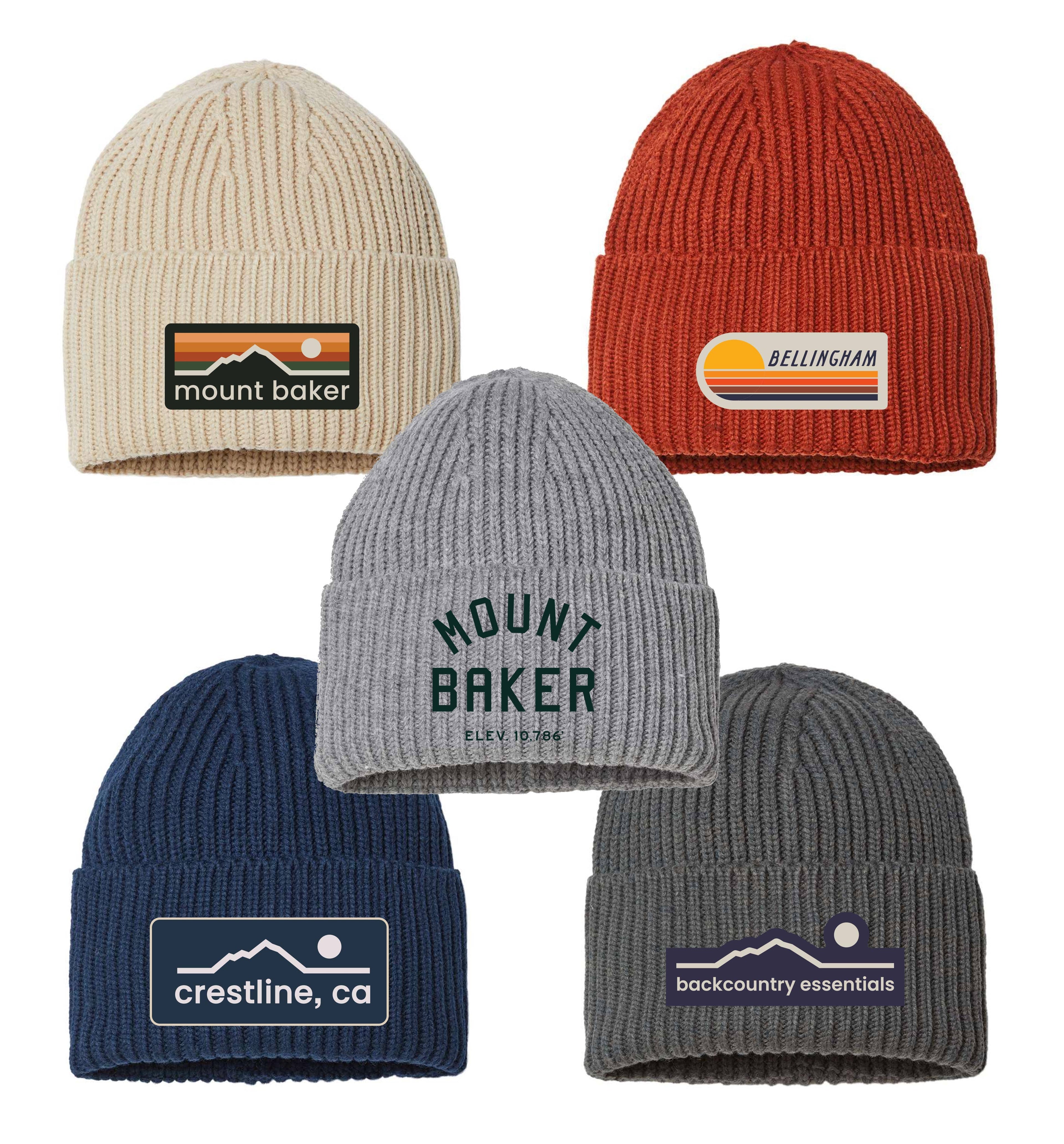 Custom Sustainable Chunky Rib Cuffed Beanie
